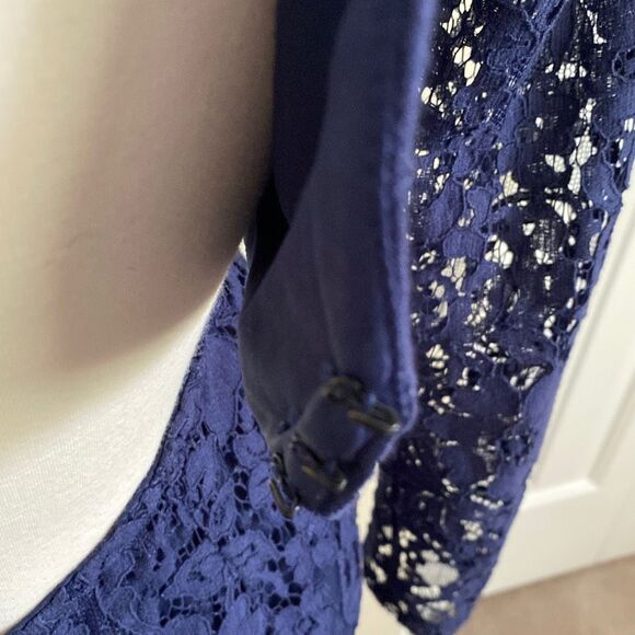 Lulus Natural Beauty Navy Blue Lace Long Sleeve Maxi Dress Size XS - Picture 9 of 13